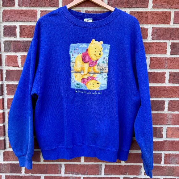 Vintage Winnie The Pooh Disney Store Sweatshirt Adult Large Purple - Picture 2 of 11